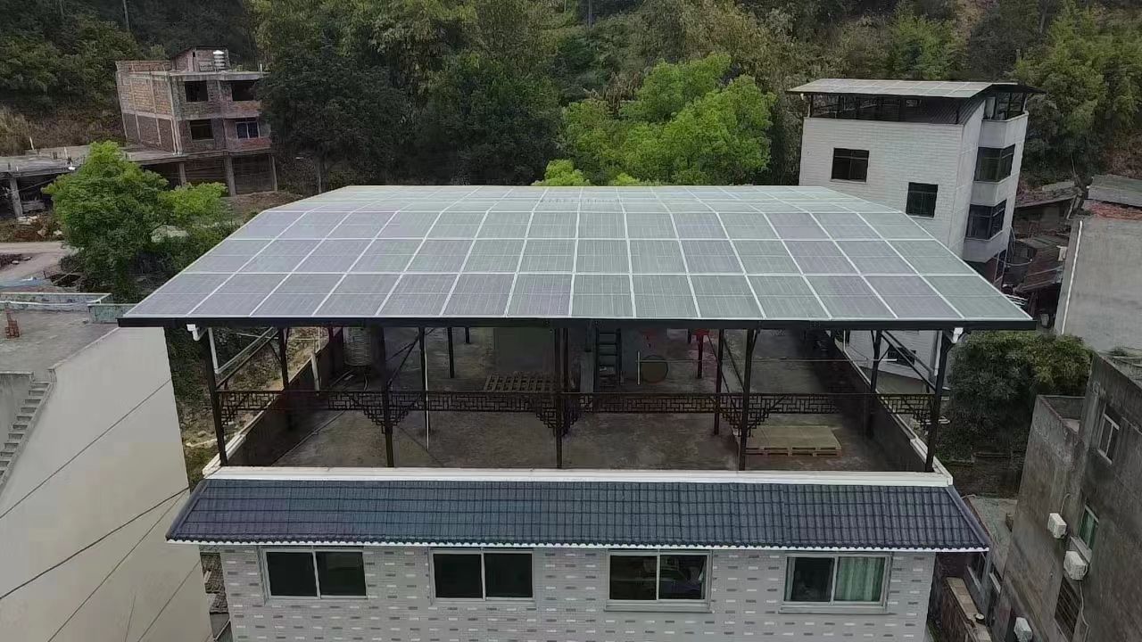 定西15kw+10kwh自建别墅家庭光伏储能系统